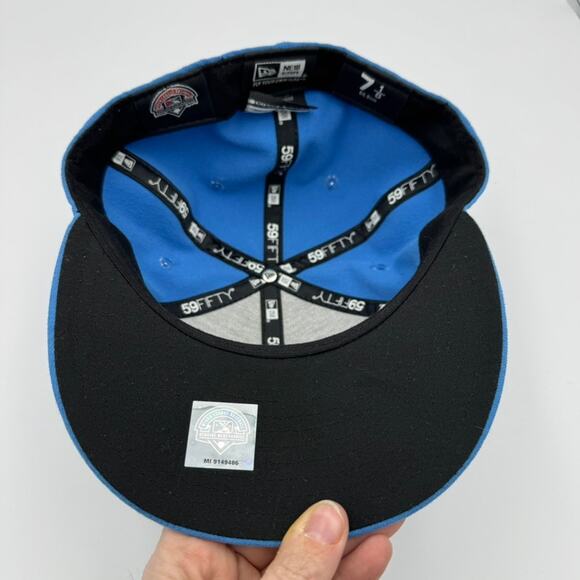 New Era 59FIFTY Bakersfield Blaze Fitted Hat Blue Gold 7 1/8 MiLB Baseball Cap - Picture 9 of 14